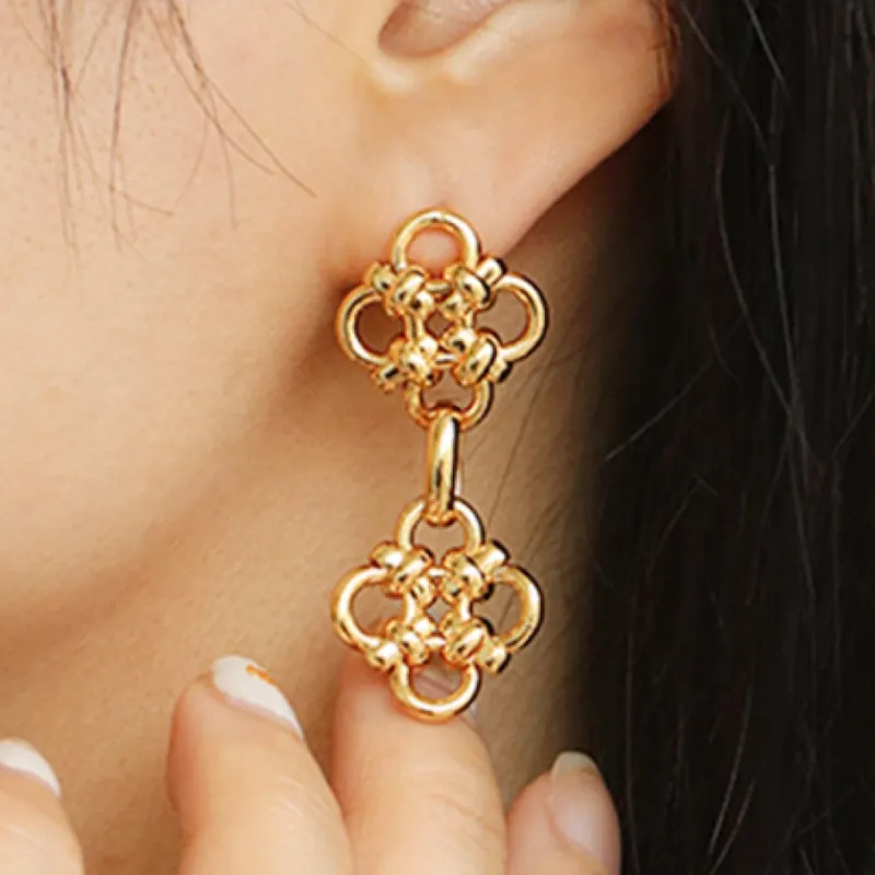 Decorative Knot Drop Earrings sold by Mason & Madison Co.
