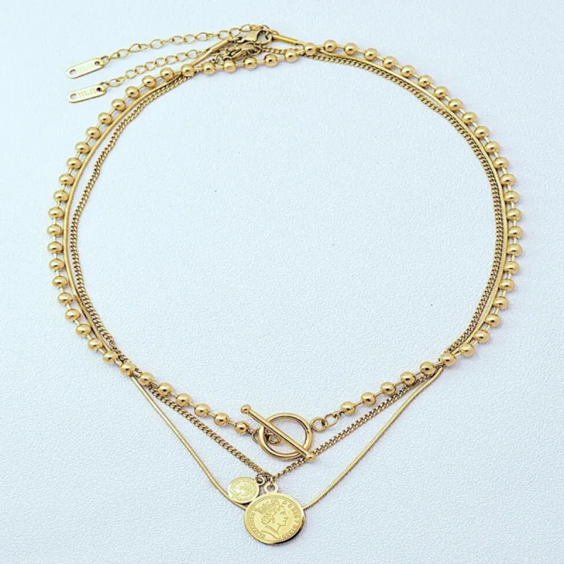 Make a Wish Gold Coin Pendant Necklaces Bundle sold by Mason & Madison Co.