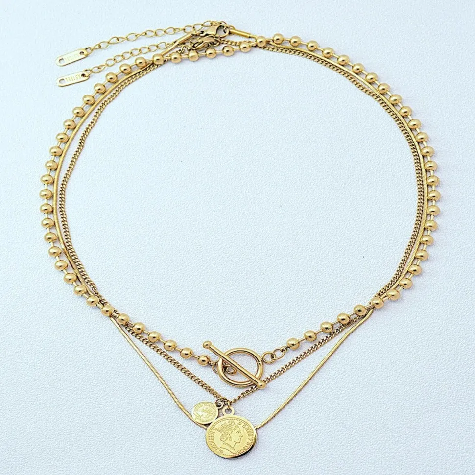 Make a Wish Gold Coin Pendant Necklaces Bundle sold by Mason & Madison Co.