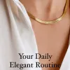 18K Gold Herringbone Chain Necklace sold by Mason & Madison Co.