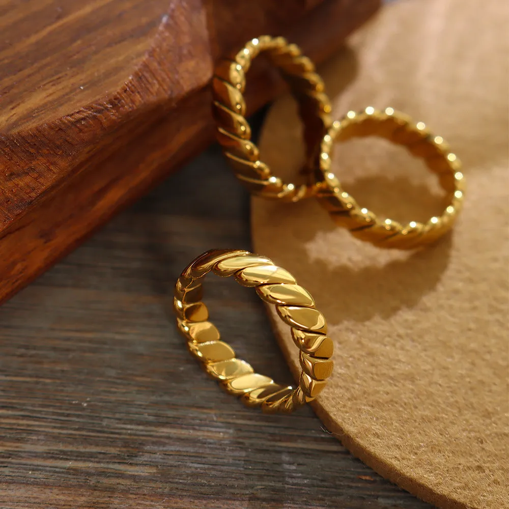 Gold Ring - Elegant Texture sold by Mason & Madison Co.