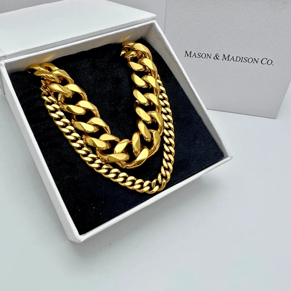 Gold Chunky Chain + Cable Chain Necklace Stack Bundle - MASON CHUNKY CHAIN™ sold by Mason & Madison Co. product image thumbnail 3