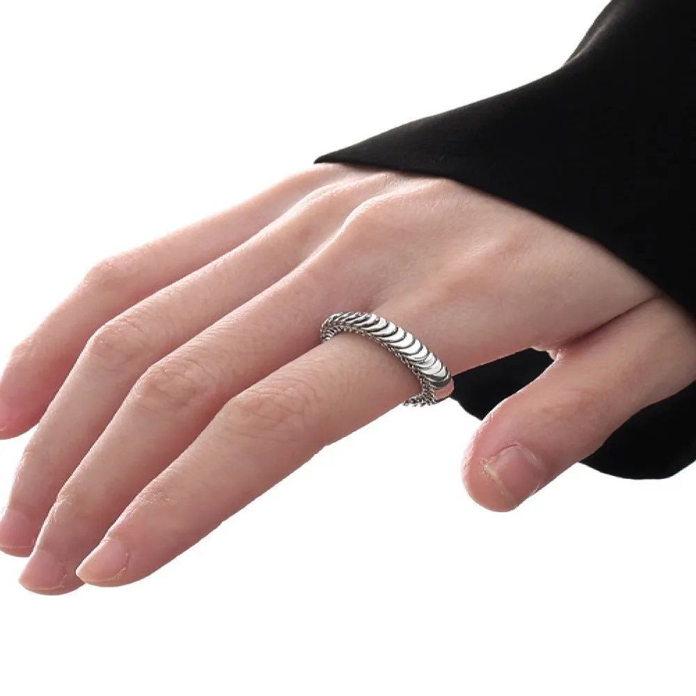 Silver Chain Ring - Unisex Snake sold by Mason & Madison Co. product image thumbnail 2