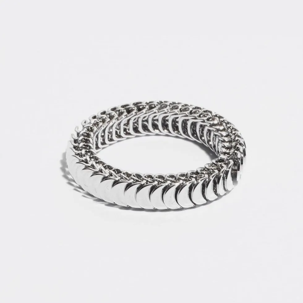 Silver Chain Ring - Unisex Snake sold by Mason & Madison Co.