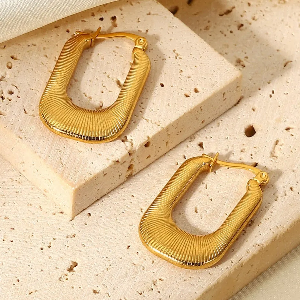 Gold Hoop Earrings - Thread U sold by Mason & Madison Co. product image thumbnail 5