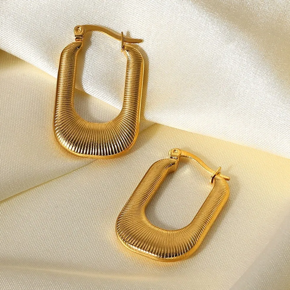Gold Hoop Earrings - Thread U sold by Mason & Madison Co. product image thumbnail 3