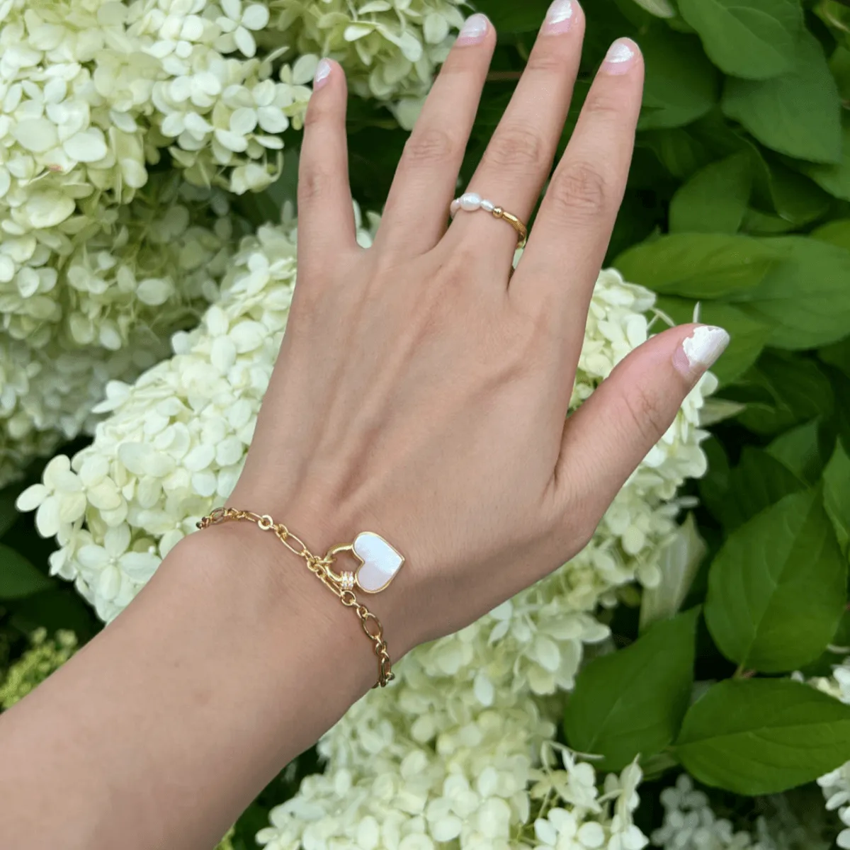 Half Pearl Adjustable Ring sold by Mason & Madison Co. product image thumbnail 2