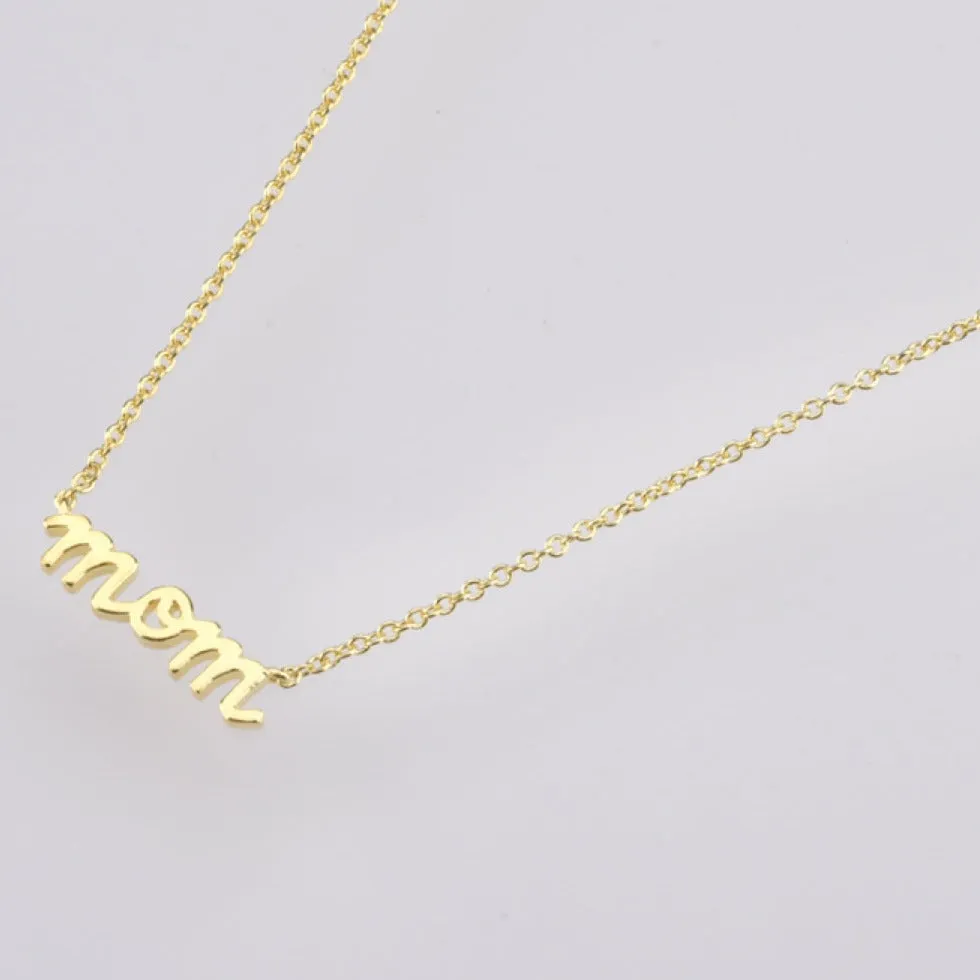 18K Gold MOM Pendant Necklace sold by Mason & Madison Co. product image thumbnail 4