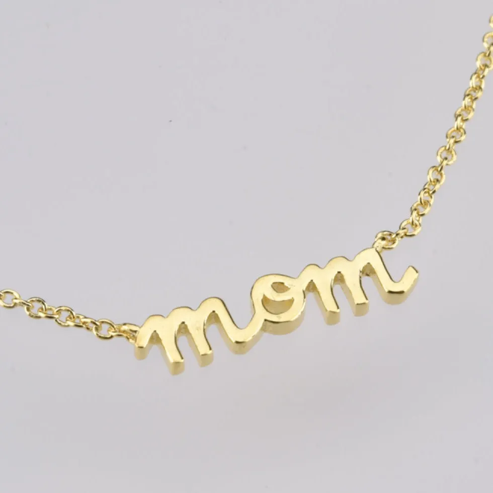 18K Gold MOM Pendant Necklace sold by Mason & Madison Co. product image thumbnail 3