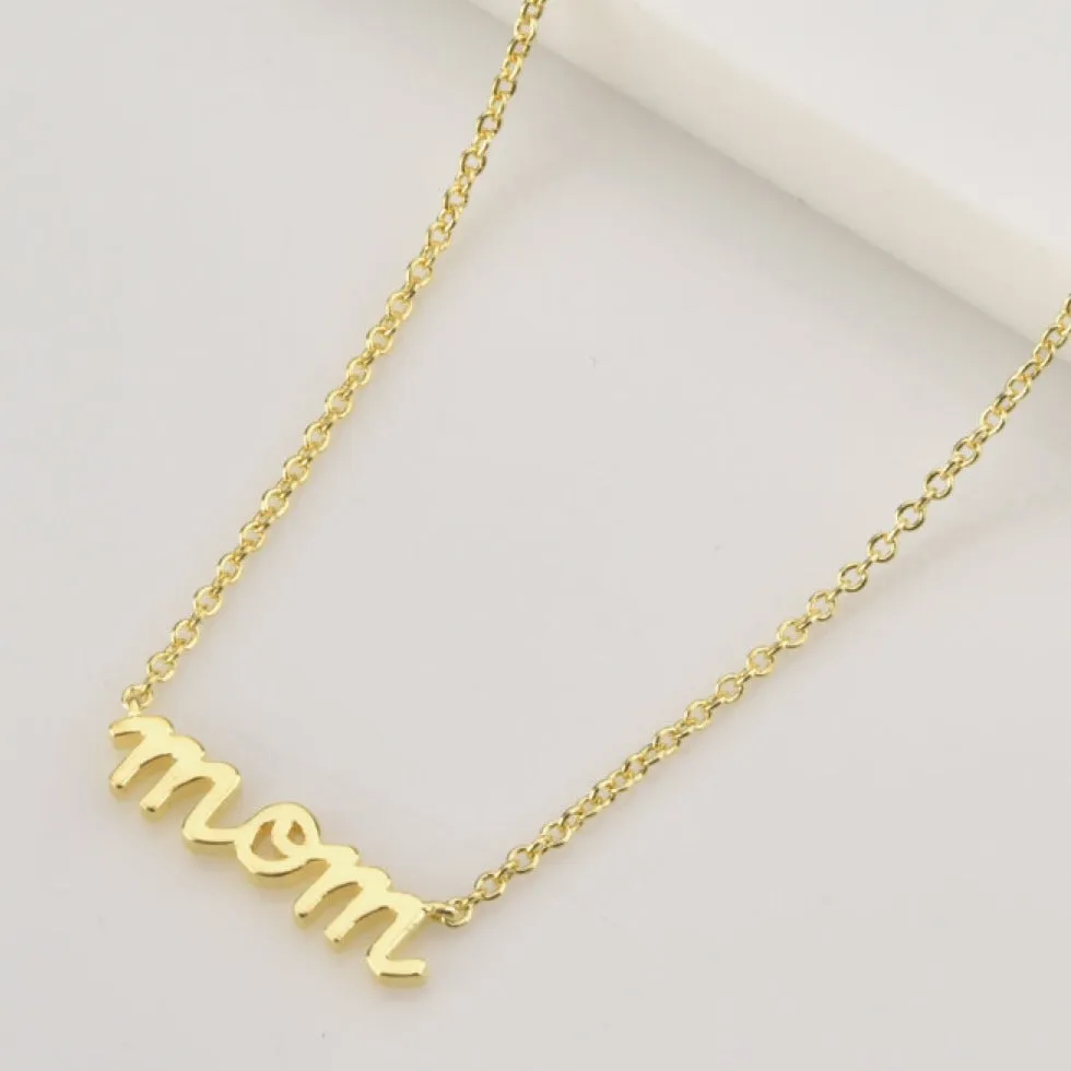 18K Gold MOM Pendant Necklace sold by Mason & Madison Co. product image thumbnail 2