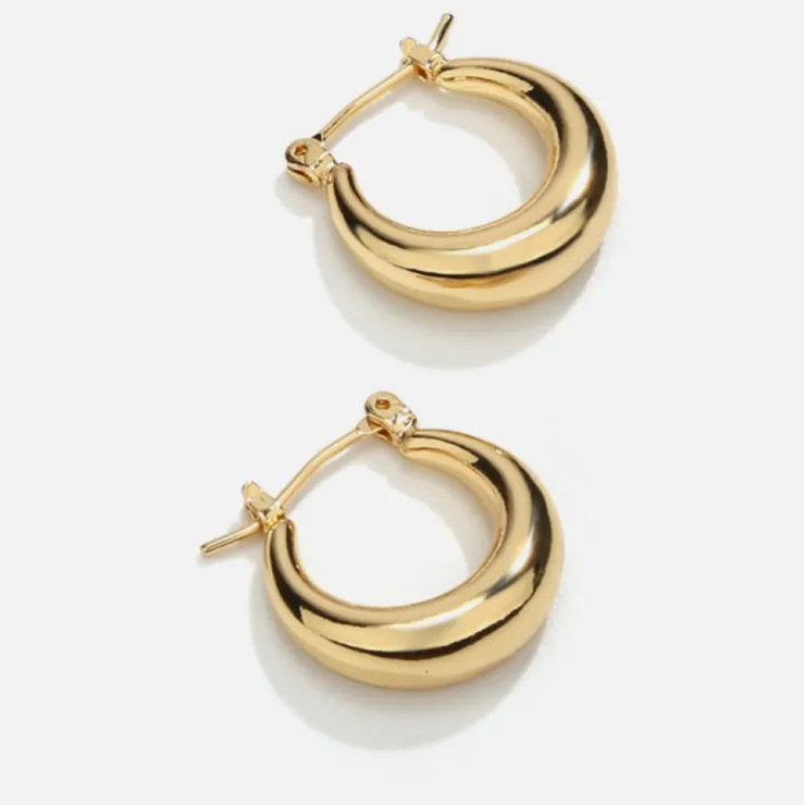 Gold Hoops Earrings - Dome sold by Mason & Madison Co. product image thumbnail 3