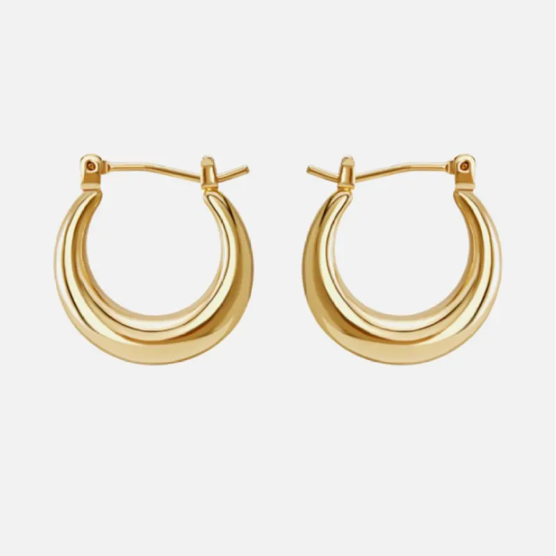 Gold Hoops Earrings - Dome sold by Mason & Madison Co.