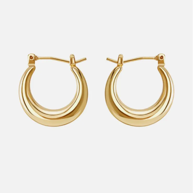 Gold Hoops Earrings - Dome sold by Mason & Madison Co.
