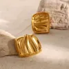 Gold Stud Earrings - Textured sold by Mason & Madison Co.
