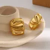 Gold Stud Earrings - Textured sold by Mason & Madison Co.
