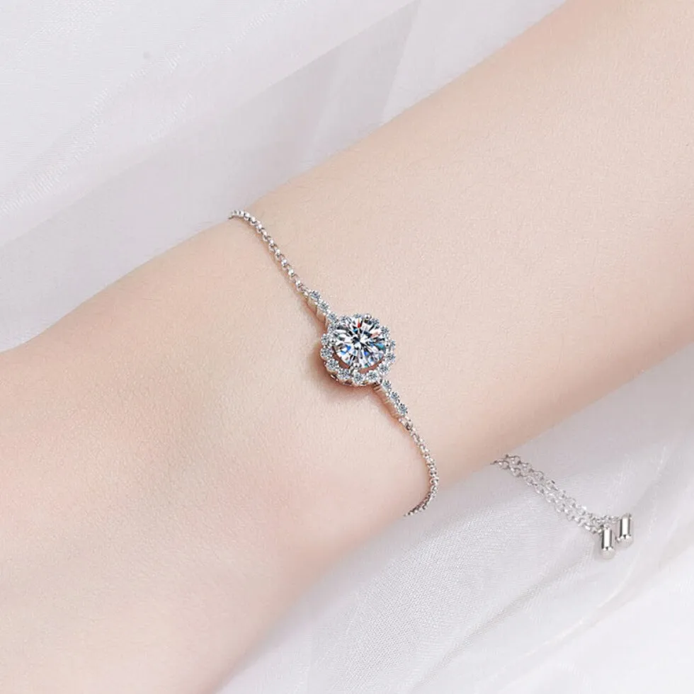 Diamond Chain Bracelet - 1 Carat Round sold by Mason & Madison Co. product image thumbnail 2