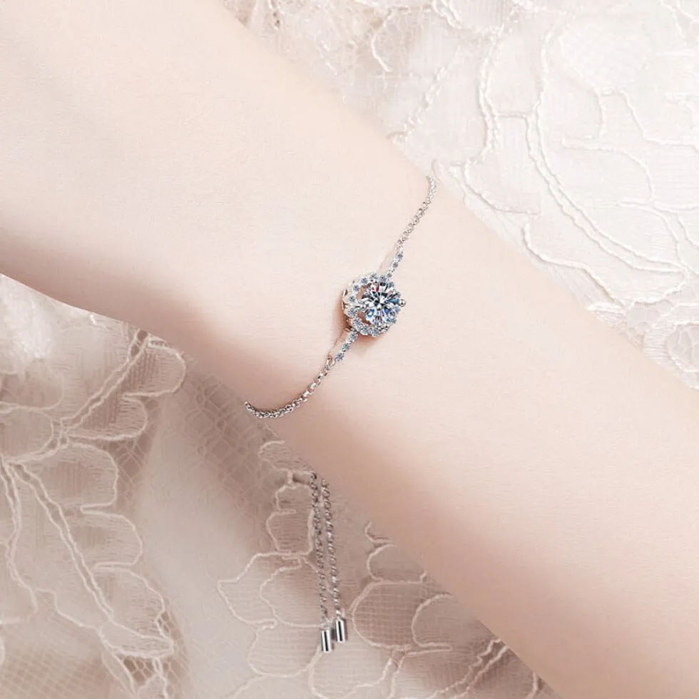 Diamond Chain Bracelet - 1 Carat Round sold by Mason & Madison Co. product image thumbnail 3