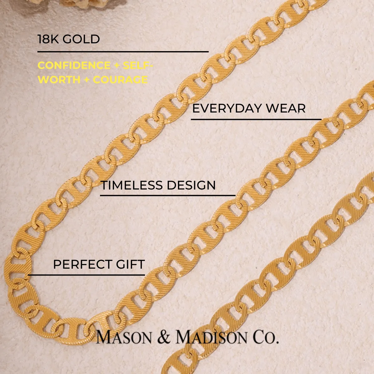 Gold Chain Necklace - Mariner sold by Mason & Madison Co. product image thumbnail 4