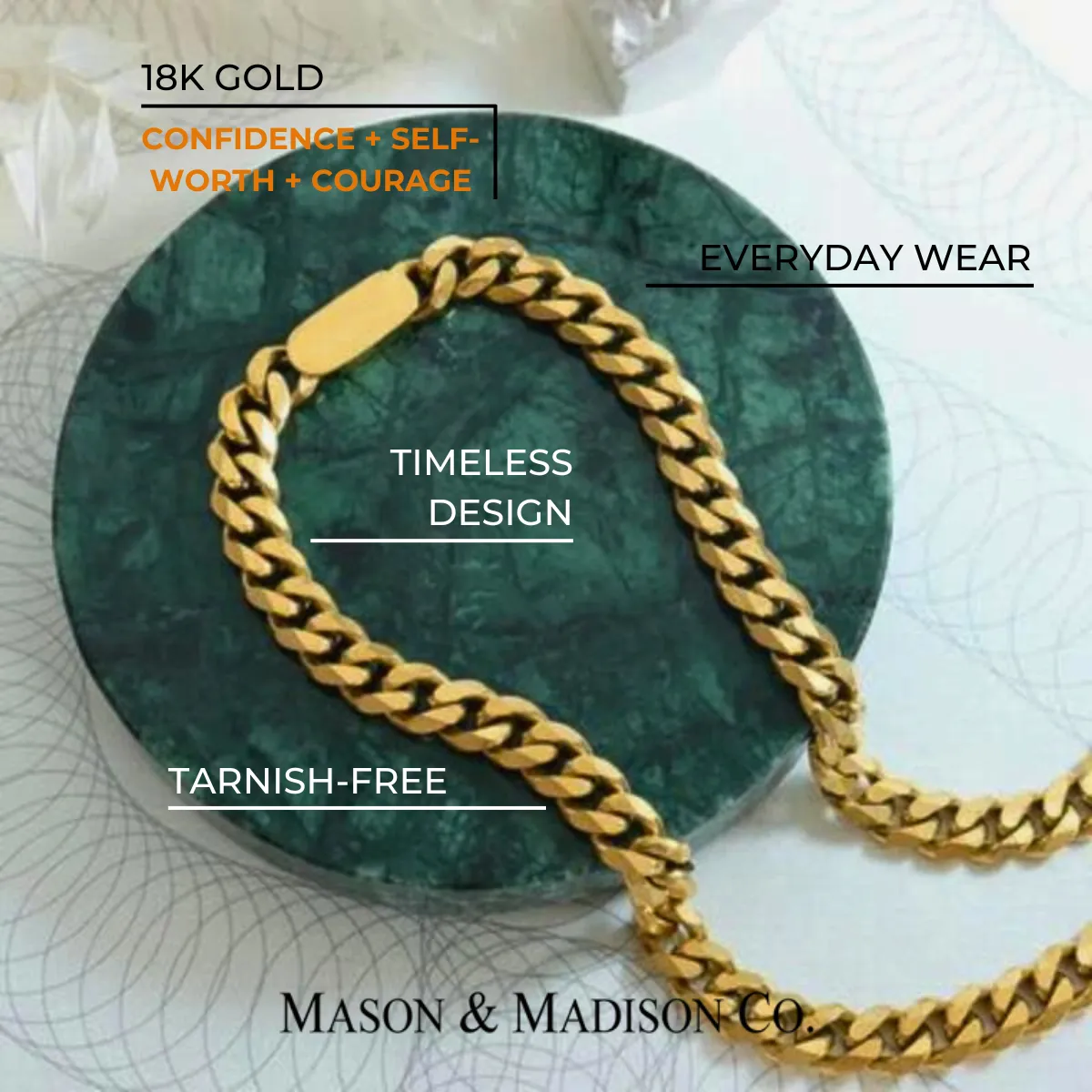 Gold Chain Necklace Bracelet Bundle Set - MASON CHUNKY CHAIN™ To Be Elegant sold by Mason & Madison Co. product image thumbnail 5