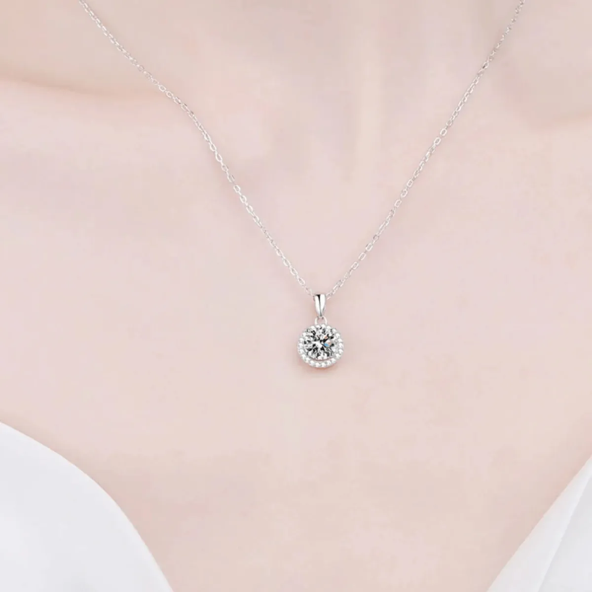 Diamond Pendant Necklace + Diamond Drop Earrings Jewelry Bundle Set - Perfect Round sold by Mason & Madison Co. product image thumbnail 4