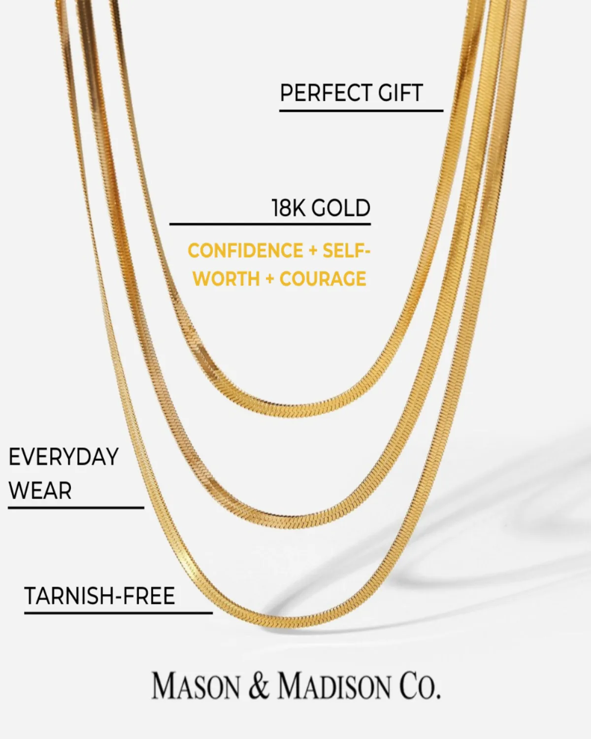 Best Trending Trendy Gold Layered Chain Necklace Jewelry Gift on Sale for Women, Lady, Mother, Wife sold by Mason & Madison Co. product image thumbnail 3