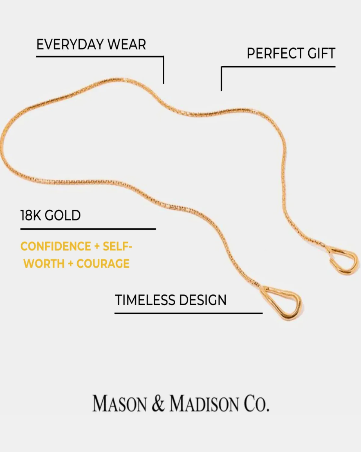 Best Trending Trendy Gold Chain Necklace Jewelry Gift on Sale for Women, Lady, Mother, Wife sold by Mason & Madison Co. product image thumbnail 2