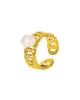 18K Pearl Open Ring - MADISON PEARL DUET™ sold by Mason & Madison Co.