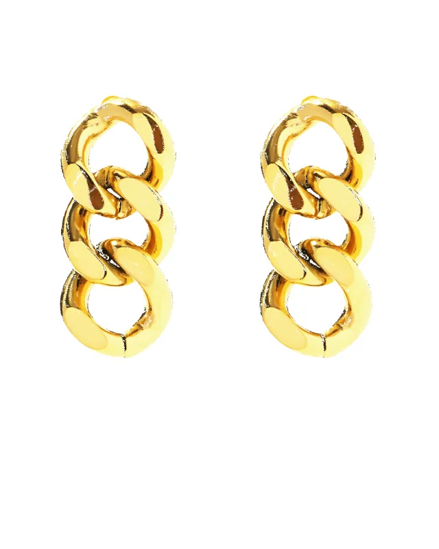 18K Gold Chain Drop Earrings - MASON CHUNKY CHAIN™ sold by Mason & Madison Co.