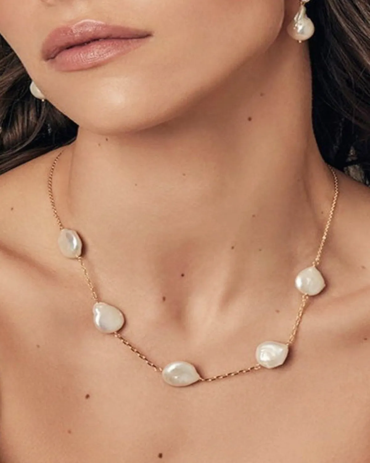 18K Pearl Chain Necklace sold by Mason & Madison Co. product image thumbnail 2