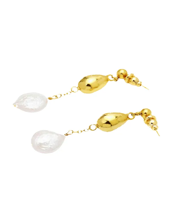 18K Pearl Drop Earrings sold by Mason & Madison Co.
