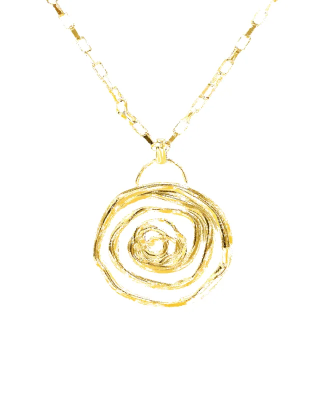 18K Gold Pendant Necklace - Spiral sold by Mason & Madison Co.
