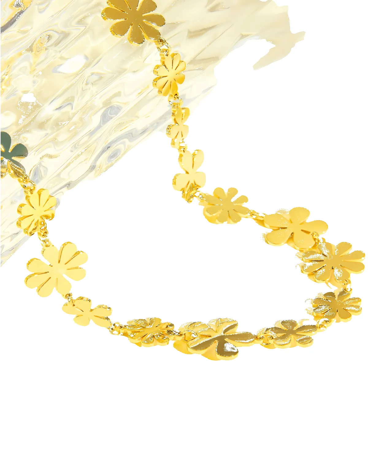 Gold Chain Necklace - Flower sold by Mason & Madison Co. product image thumbnail 2
