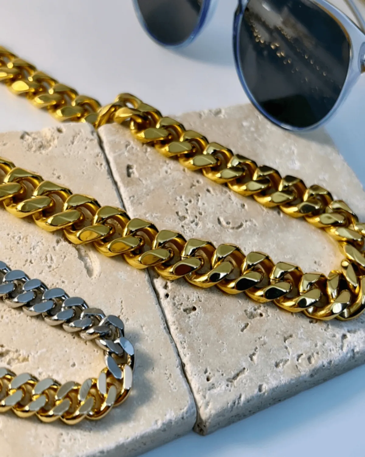 18K Gold Silver Chain Bracelet - MASON CHUNKY CHAIN™ sold by Mason & Madison Co. product image thumbnail 4