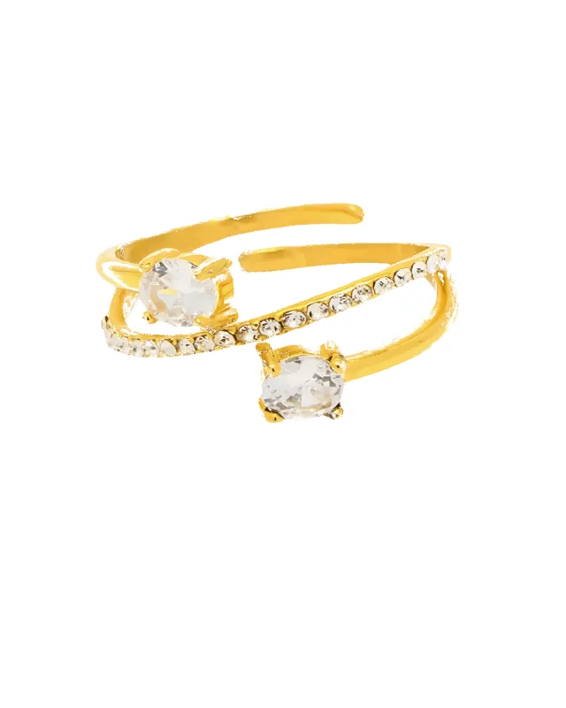 18K Gold Diamond Open Ring sold by Mason & Madison Co.