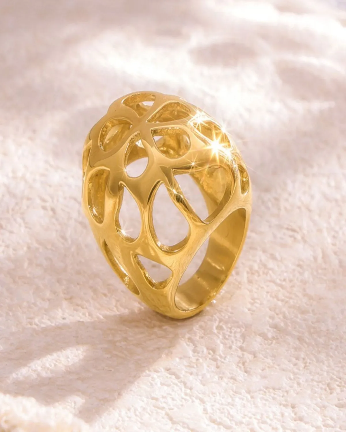 18K Gold Statement Ring - Cutout sold by Mason & Madison Co.