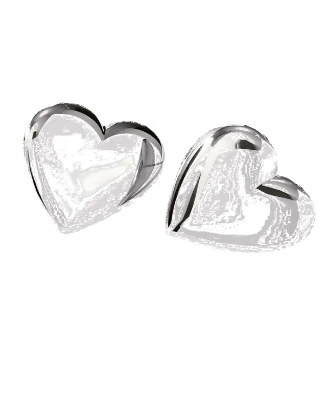 Silver Heart Stud Earrings sold by Mason & Madison Co.