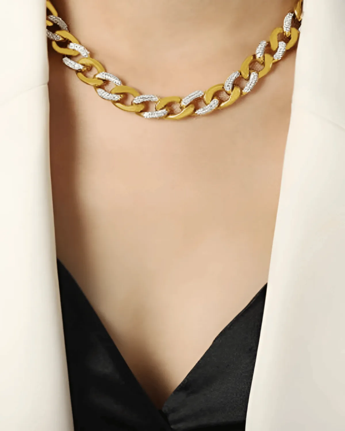 18K Gold Chunky Chain Necklace - MASON CHUNKY CHAIN™ Diamond sold by Mason & Madison Co.