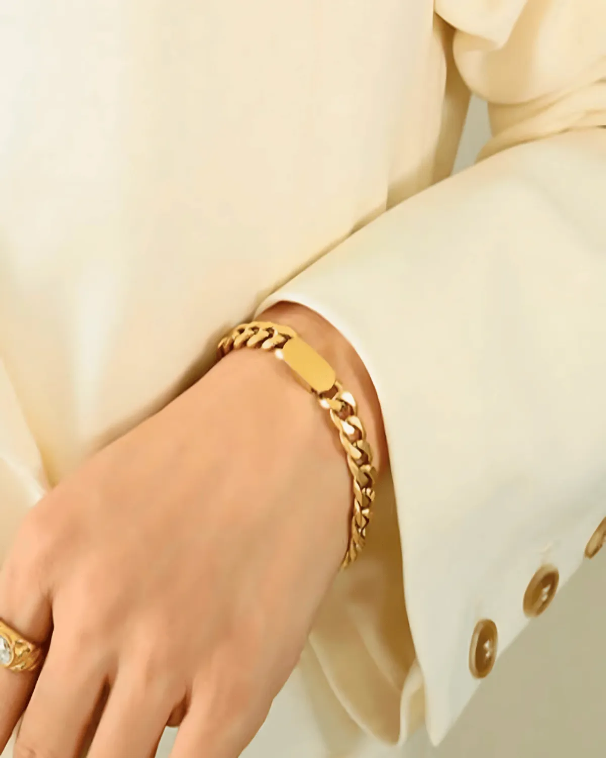 18K Gold Chain Bracelet - MASON CHUNKY CHAIN™ To Be Elegant sold by Mason & Madison Co.