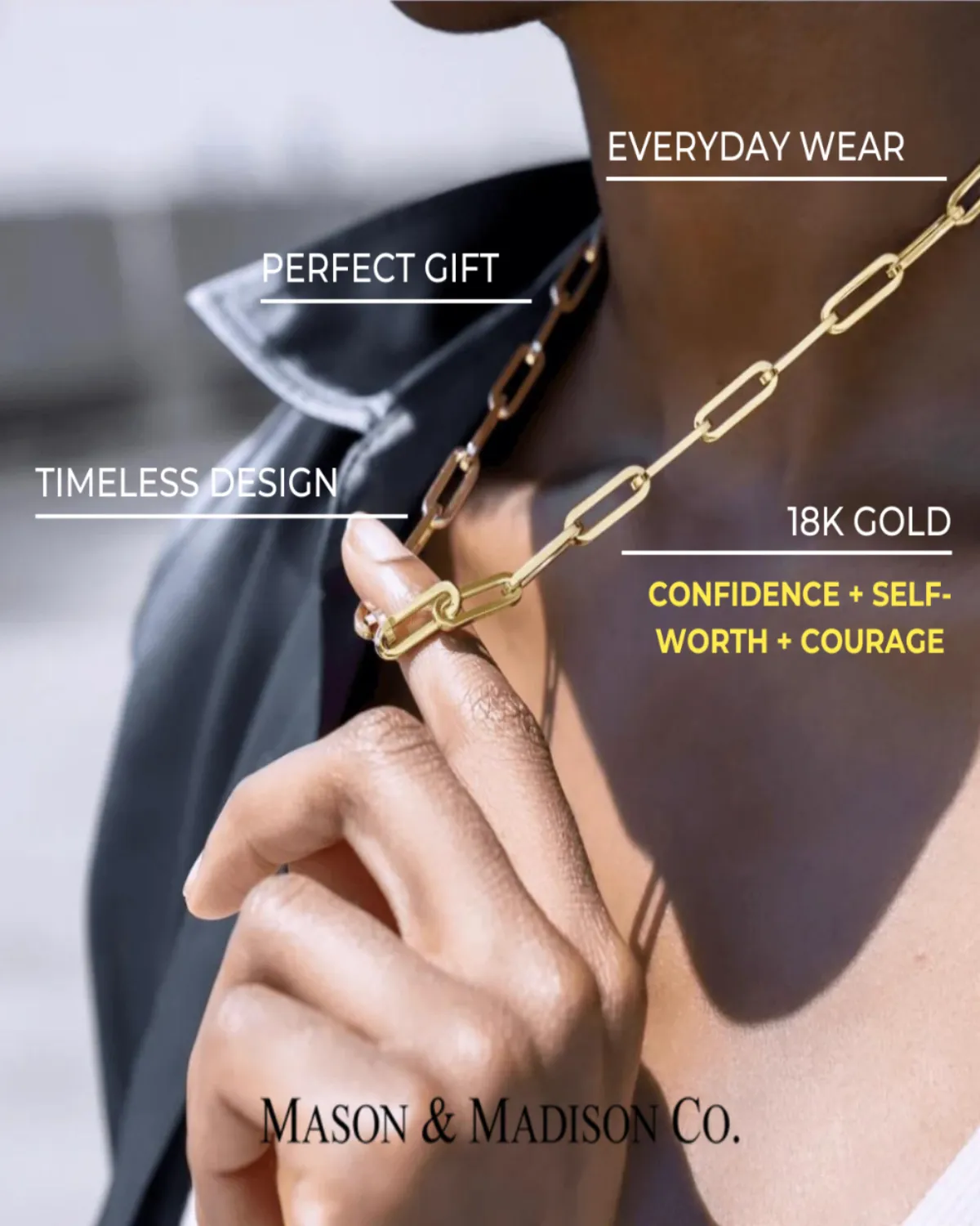 18K Gold Rope Chain + Link Chain Necklace Stack Bundle sold by Mason & Madison Co. product image thumbnail 5