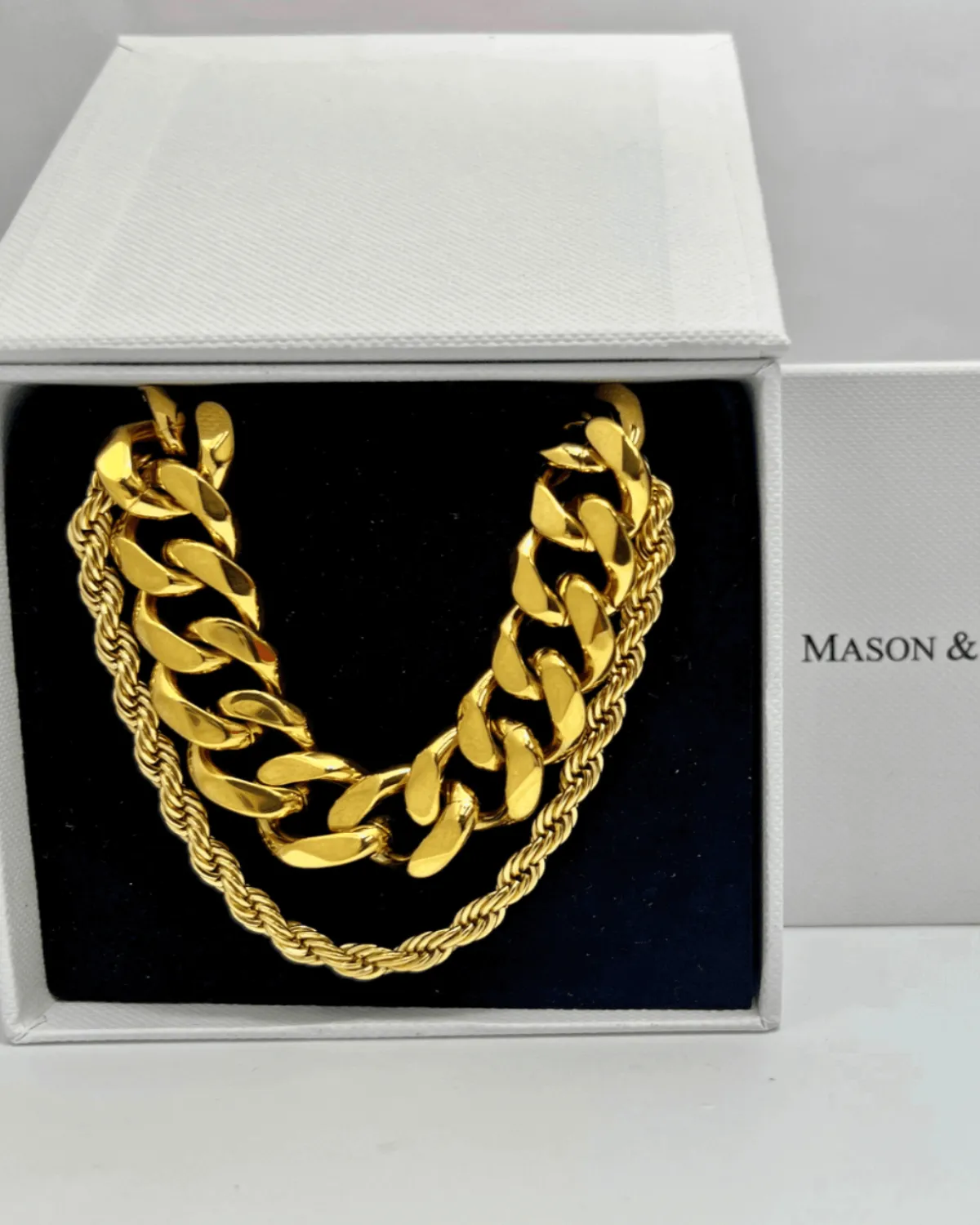 18K Gold Chunky Chain + Rope Chain Necklace Stack Bundle - MASON CHUNKY CHAIN™ sold by Mason & Madison Co. product image thumbnail 3