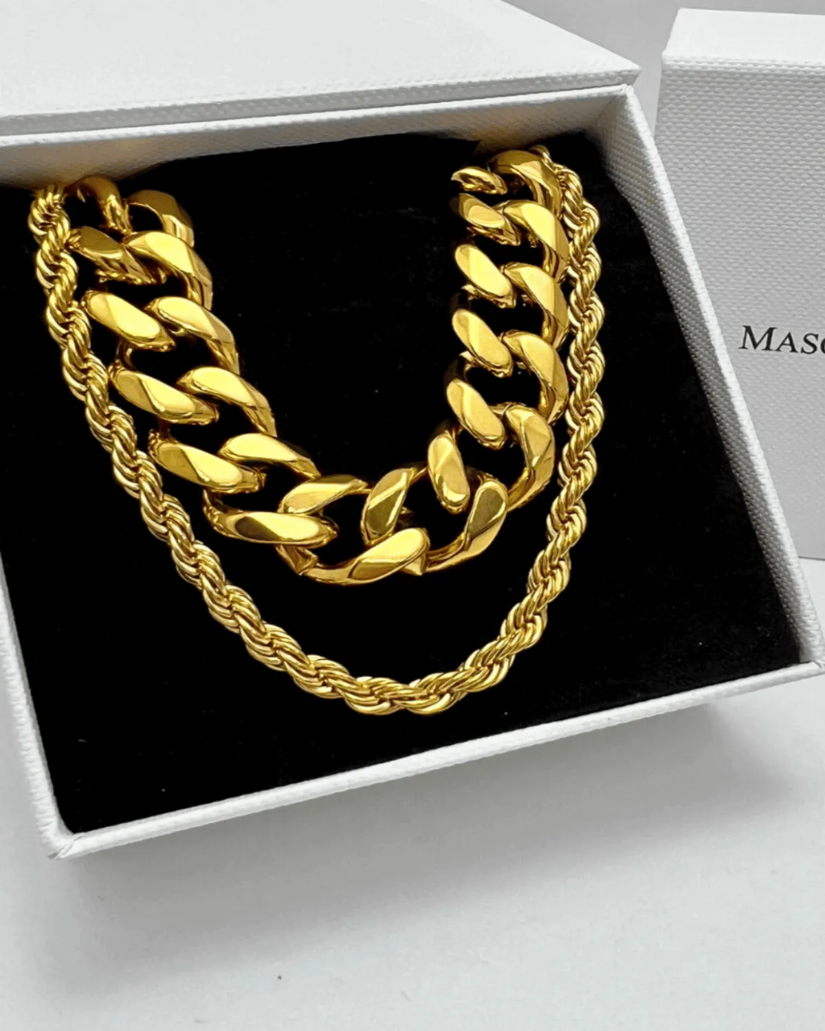 18K Gold Chunky Chain + Rope Chain Necklace Stack Bundle - MASON CHUNKY CHAIN™ sold by Mason & Madison Co. product image thumbnail 2
