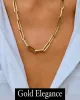 18K Gold Cable Chain + Link Chain Necklace Stack Bundle sold by Mason & Madison Co.