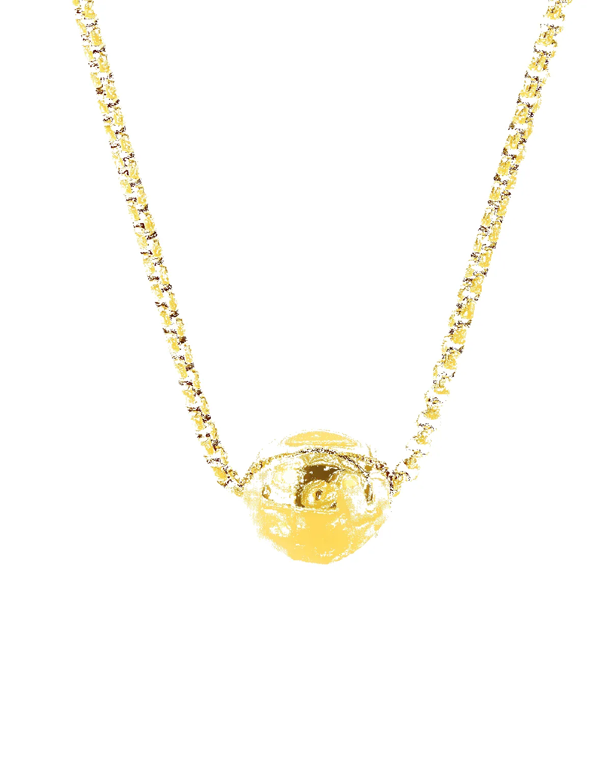 18K Gold Pendant Necklace with Round Ball sold by Mason & Madison Co.