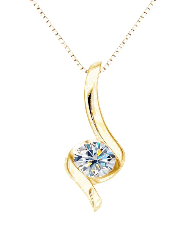1 Carat Diamond Gold Pendant Necklace sold by Mason & Madison Co.