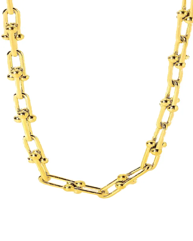 18K Gold Link Chain Necklace - Graduated sold by Mason & Madison Co.