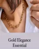 18K Gold Link Chain Necklace - Graduated sold by Mason & Madison Co.