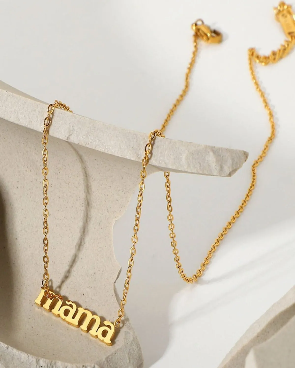 18K Gold Letter Chain Necklace - MAMA sold by Mason & Madison Co. product image thumbnail 3