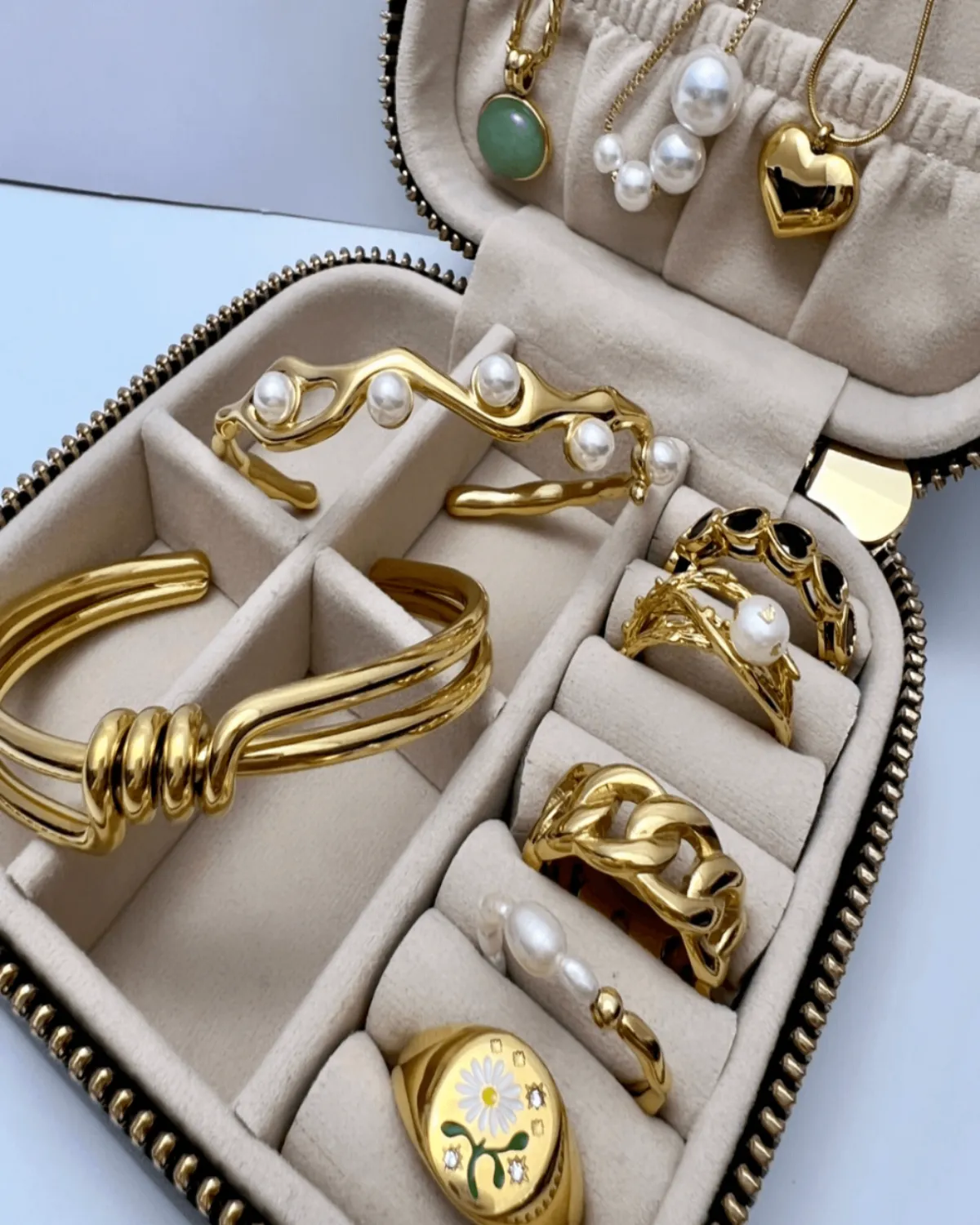 18K Gold Cuff Bracelet - Open Spiral sold by Mason & Madison Co. product image thumbnail 2