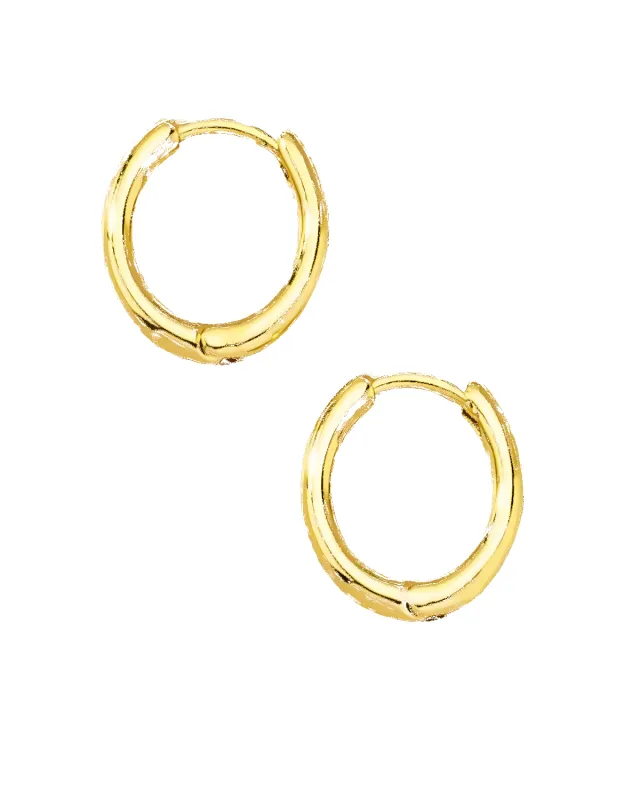 18K Gold Hoop Earrings - Simple Beauty sold by Mason & Madison Co.
