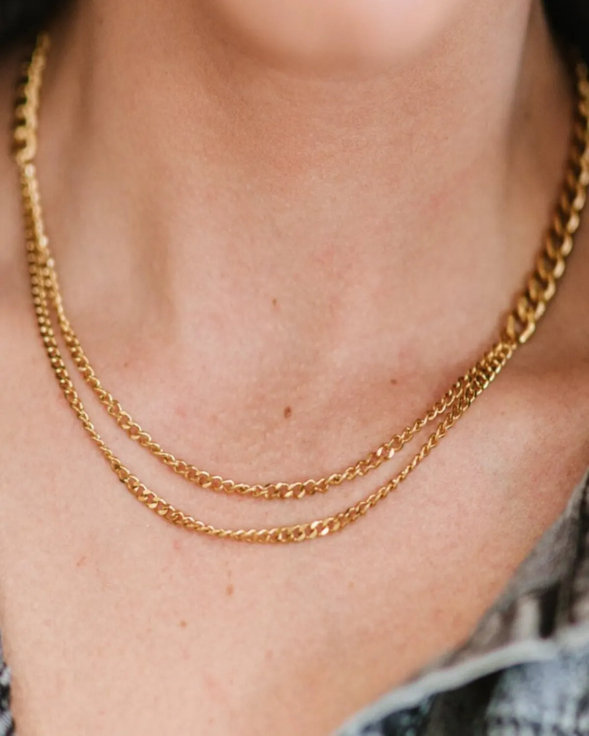 18K Gold Layered Chain Necklace - Take My Hand sold by Mason & Madison Co. product image thumbnail 3